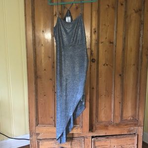 BCBG maxi dress ( silver/ grey ) very sexy !